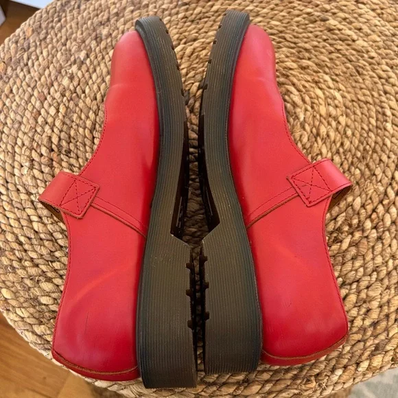 Dr Martens Indica Red Mary Jane Shoes 7 - Picture 7 of 11